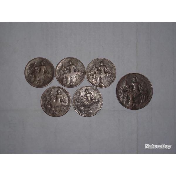 lot de 6 pices daniel dupuis,bronze