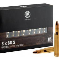 Balles de chasse RWS Cal. 8x68 s type DK-KS 180 gr