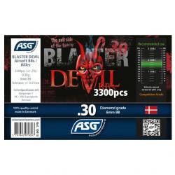 Bille plastique 6 mm Devil 0.30g en pot de 3300 billes | ASG (0000 3786) - Airsoft