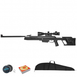 Vente express ! Pack Carabine Norica Dead Eye 19,9 Joules - Cal. 4,5mm - Noir