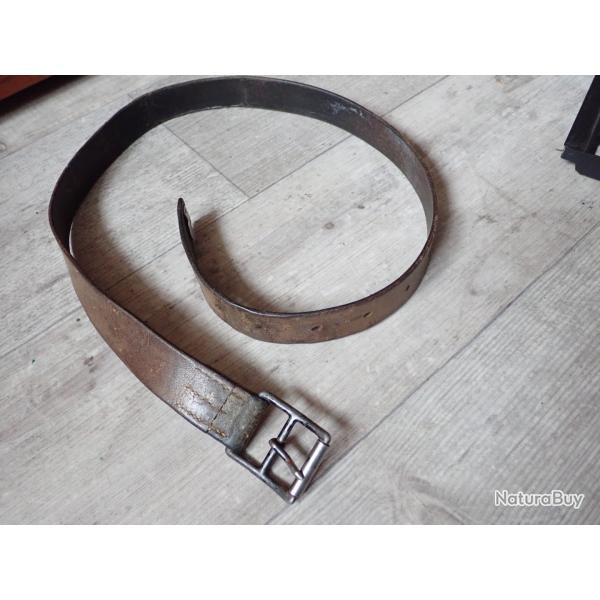 1937 Ceinturon, ceinture en cuir, pour tui pistolet Suisse ou baionnette Rubin Schmidt.