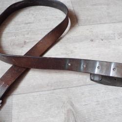 1962 Ceinturon, ceinture en cuir, pour étui pistolet Suisse ou baionnette Rubin Schmidt.