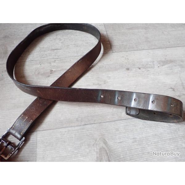 1962 Ceinturon, ceinture en cuir, pour tui pistolet Suisse ou baionnette Rubin Schmidt.
