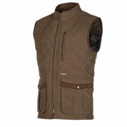 Gilet matelassé homme - Chocolat Déperlant, imperméable & finitions soignées XXXXL
