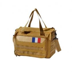 Sac de tireur sportif Beige/TAN + patch drapeau France v2