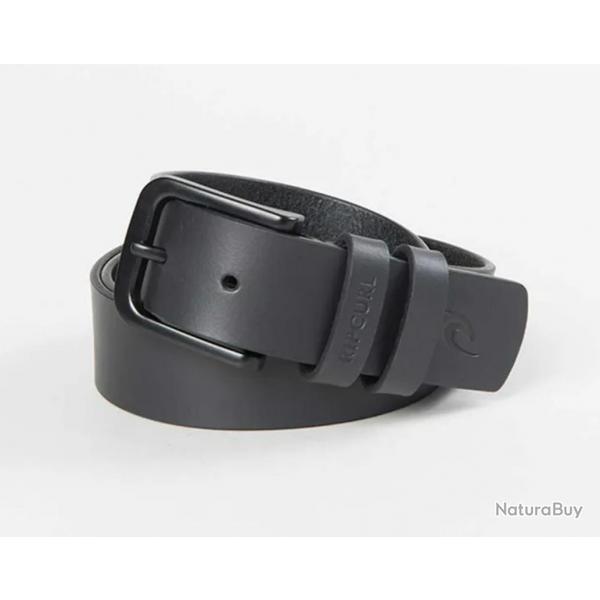Ceinture en Cuir Rip Curl "CUT DOWN LEATHER BELT" L/XL Noir