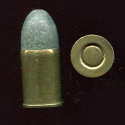 .450 Bull Dog - très grosse amorce laiton plate - balle plomb pointe arrondie