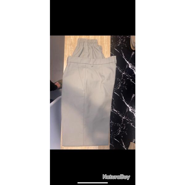 A SAISSIR NEUF!!Pantalon de parade TDF gris avec lastiques, Taille 84 (arme) ou Taille 42 (civil)