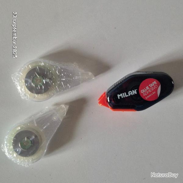 Lot de 2 rubans blanco et 1 ruban adhsif en souris, neufs