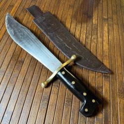 RARE COUTEAU BOWIE MACHETTE U.S ARMY COLLINS& CO  LEGITIMUS V-44 N-18 HARTFORD USA