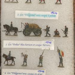 soldats de plomb "plats d'étain" Pioupious 14/18