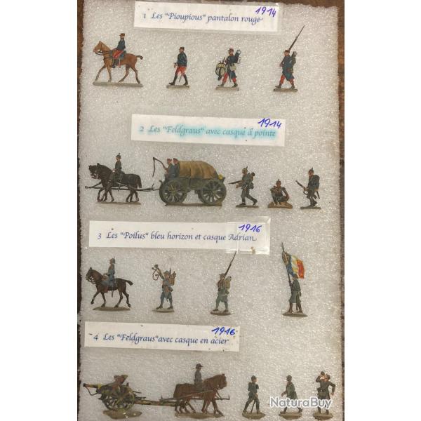soldats de plomb "plats d'étain" Pioupious 14/18