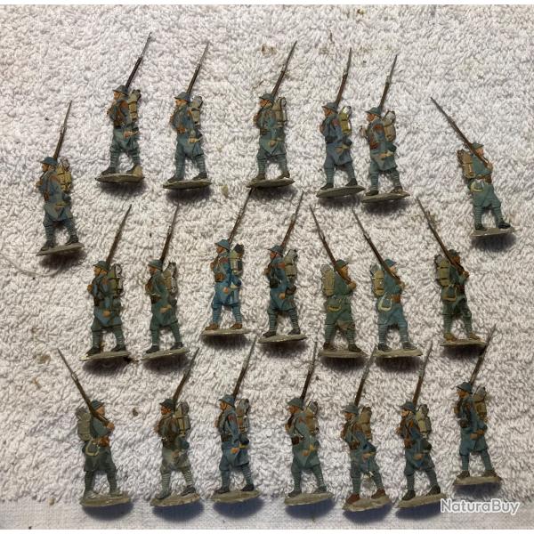 soldats de plomb "plats d'tain" Poilus 14/18