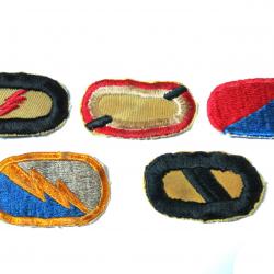 Lot de 5 insignes tissus Parachutiste  US ref ing 1