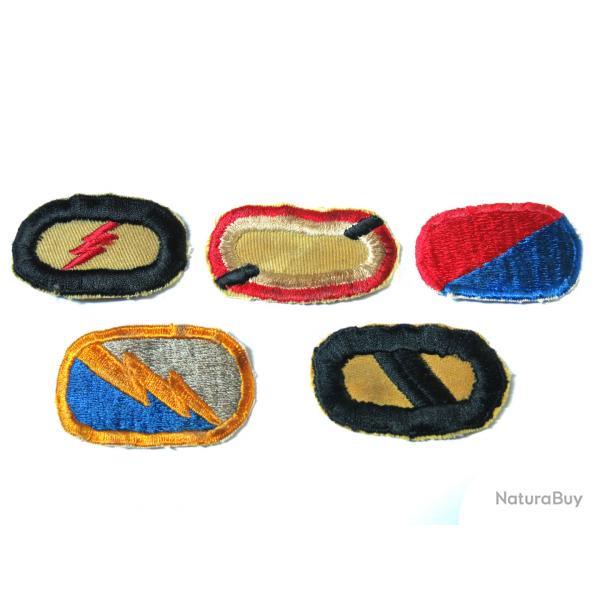 Lot de 5 insignes tissus Parachutiste  US ref ing 1