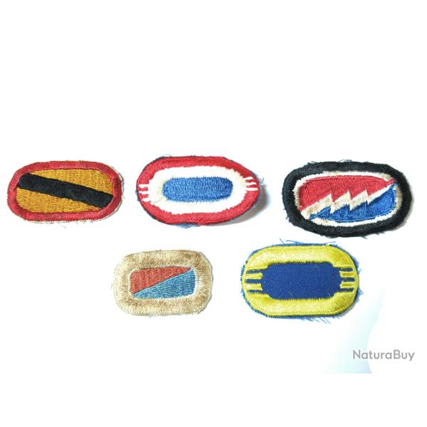 Lot de 5 insignes tissus Parachutiste  US ref ing 5    box 148