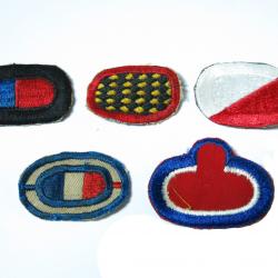 Lot de 5 insignes tissus Parachutiste  US ref ing 6  box 148
