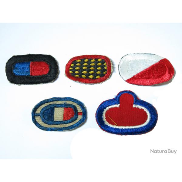 Lot de 5 insignes tissus Parachutiste  US ref ing 6  box 148