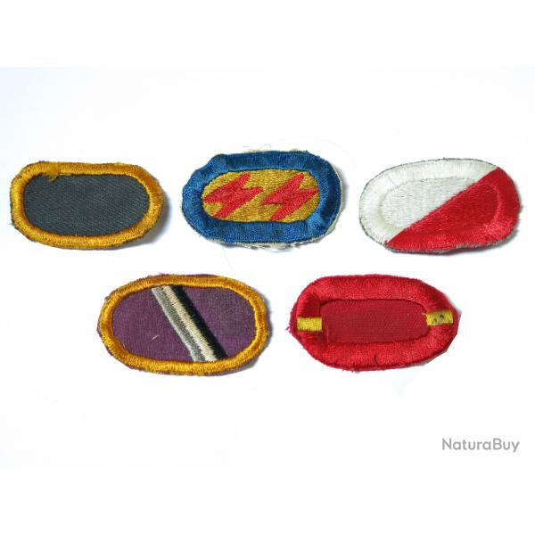 Lot de 5 insignes tissus Parachutiste  US ref ing 7 box 148