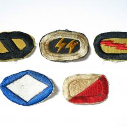 Lot de 5 insignes tissus Parachutiste  US ref ing 8 box 148