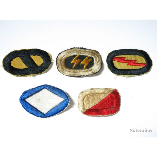 Lot de 5 insignes tissus Parachutiste  US ref ing 9 box 148
