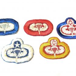 Lot de 5 insignes tissus Parachutiste  US ref ing 32    box 148