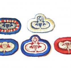 Lot de 5 insignes tissus Parachutiste  US ref ing 33   box 148