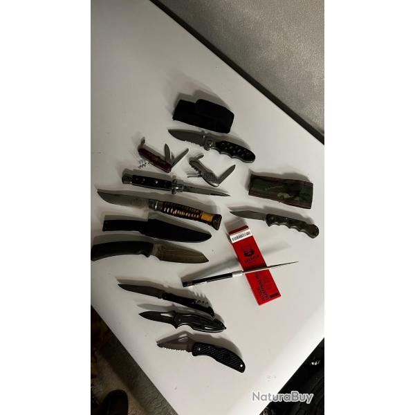Collection de couteaux