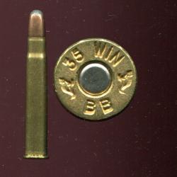 .35 WCF Winchester - marquage : 35 WIN kangourou BB kangourou - balle cuivre pointe plomb arrondie