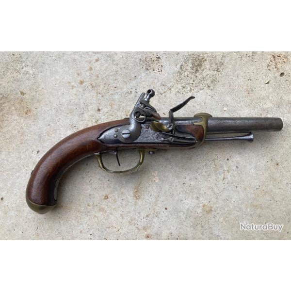 Pistolet de Bort , modle 1779 2me type . Fin XVIII me. France.