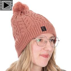 Bonnet Fox Ladies Knitted Bobble