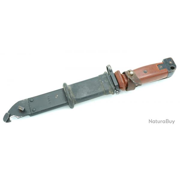 Baonnette pour AK 47 originale avec cuir de ceinturon et caoutchouc pour porte fourreau