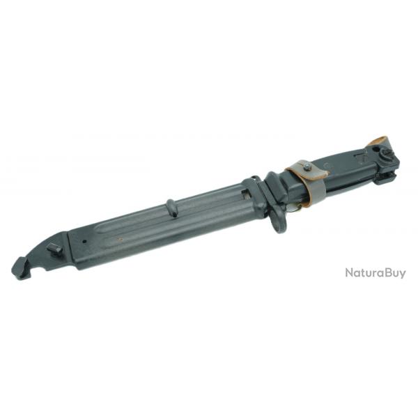 Baonnette pour AK 47 originale avec cuir de ceinturon neuve de stock noire