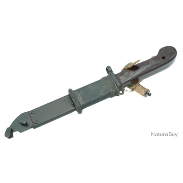 Baonnette pour AK 47 premier type originale avec cuir de ceinturon