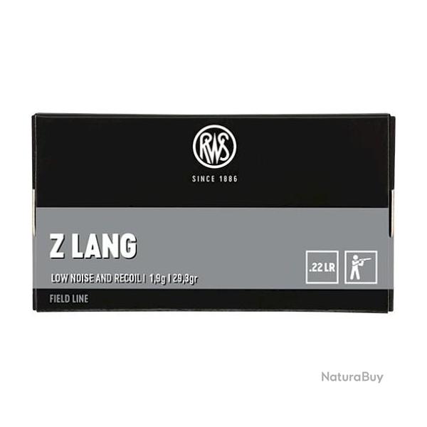 BALLES RWS Z LANG COURT 1,9g , CALIBRE:22LR. Boite de 50.