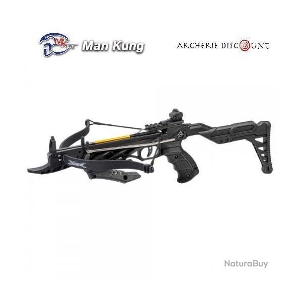 Pistolet Arbalete Alligator Avec Crosse ManKung 80 Lbs Noir