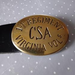 Boucle et ceinturon du 1er régiment  des Volontaires de Virginie.