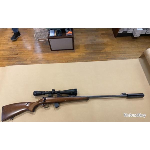CARABINE A VERROU CZ 452 22 LR + LUNETTE TASCO + SILENCIEUX