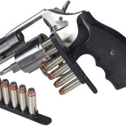 LOT DE 4 SPEEDLOADERS NEUFS POUR RECHARGEMENT RAPIDE DE TOUS REVOLVERS (calibres 44 et 45)