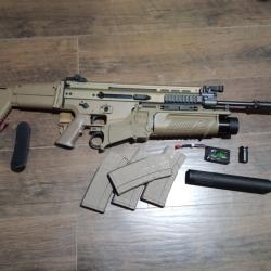 Scar L + lance grenade airsoft