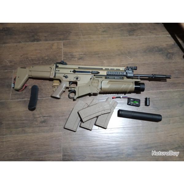 Scar L + lance grenade airsoft