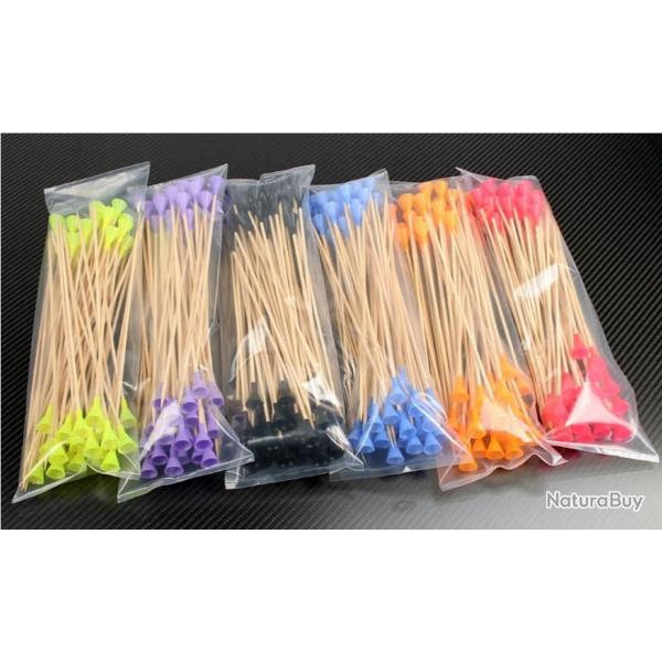 Dards / Flchettes Alex en bambou - Pack de 10 (2)