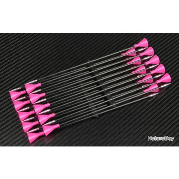 Dards / Flchettes Alex en carbone avec pointes acier - Pack de 10 (rose) (3)
