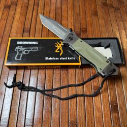 COUTEAU PLIANT À OUVERTURE ASSISTÉE BROWNING CLIP CEINTURE NEUF EN BOÎTE