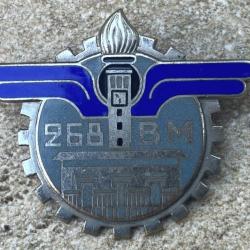 268° Bataillon du Matériel, émail, dos guilloché