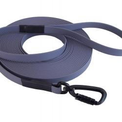 Longe BIOTHANE Twist-Lock 16 mm 15 m AVEC poignée gris
