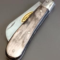ANCIEN COUTEAU DE MÉTIER, THIERS, XXème, manche CORNE.