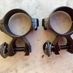Montage EAW  tout acier bronzé , diamètre 25,4 mm pour rail de 11 mm