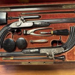 coffret de pistolet de duel signé DEVISME
