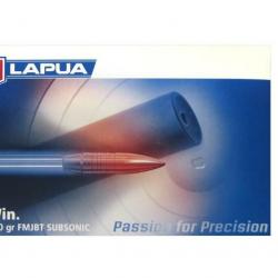 LAPUA cal.308 Win SUBSONIC FMJBT 200gr - 13 grammes /20 5 boites ( 100 munitions )